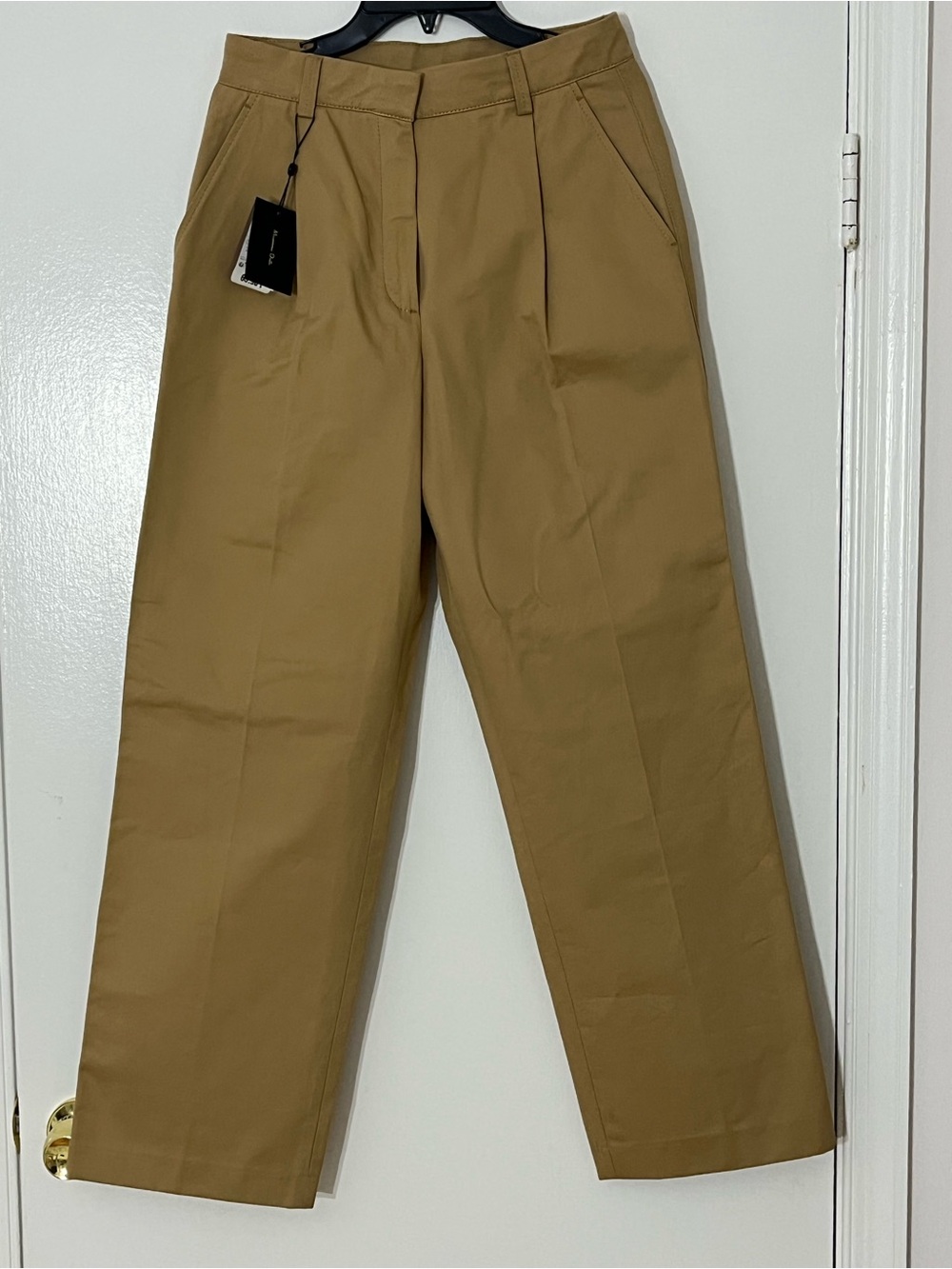Massimo Dutti Straight-Leg Chinos in Camel Color